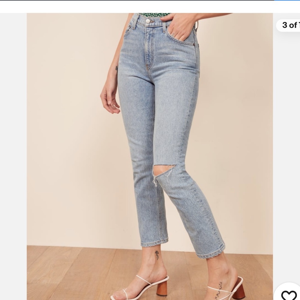 REFORMATION • Liza high straight crop jeans